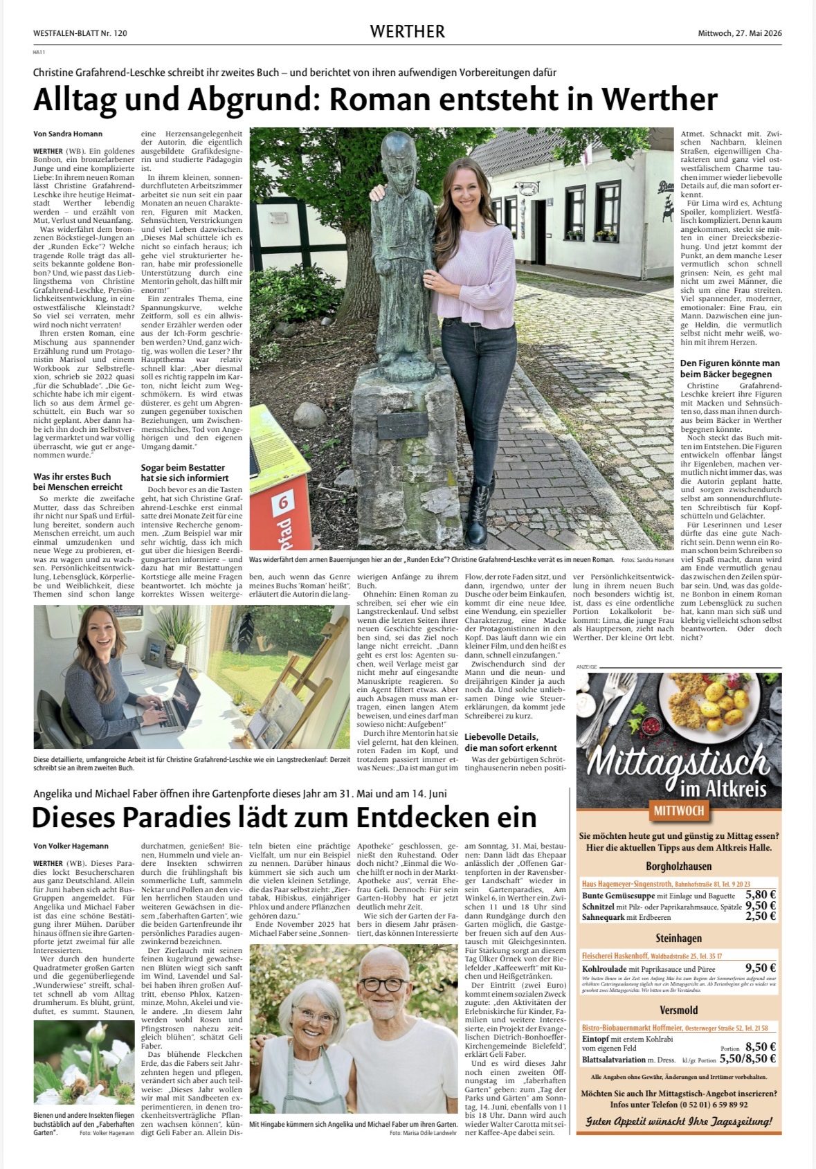 Christine Grafahrend-Leschke im Westfalen-Blatt 2026
